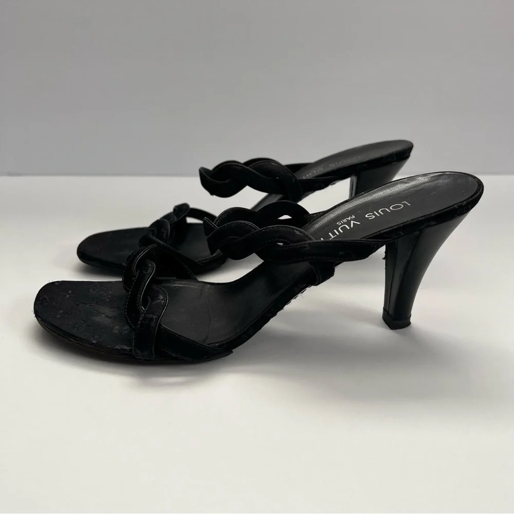 Louis Vitton LV Monogram Double Strap Heels - Picture 3 of 10